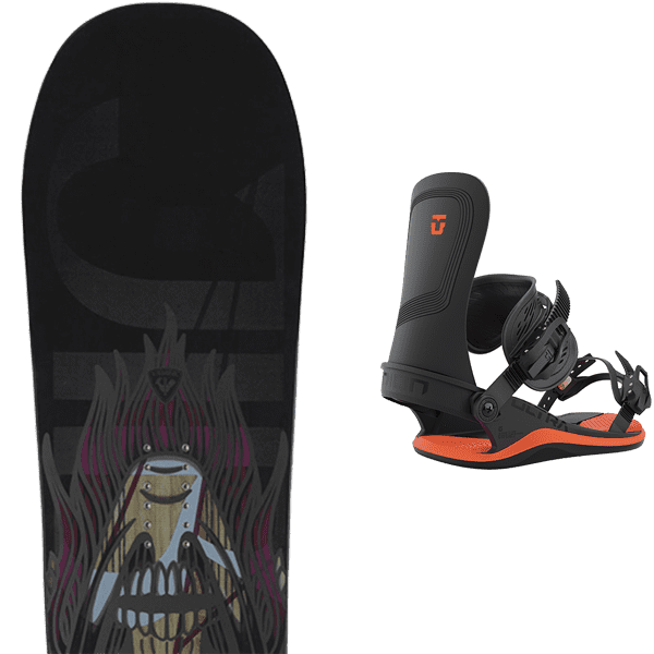 ROSSIGNOL JIBSAW + UNION ULTRA BLACK ORANGE