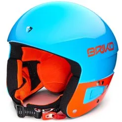 BRIKO IT VULCANO FIS 6.8 JR - Helmets - Helmet - Kid Unisex - LT BLU-FLUO ORANGE