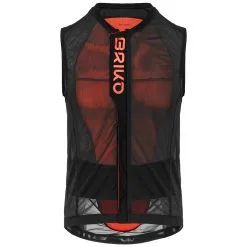 BRIKO IT ARMOR VEST - Guards - Back Protector - Unisex - BLACK ORANGE FLUO