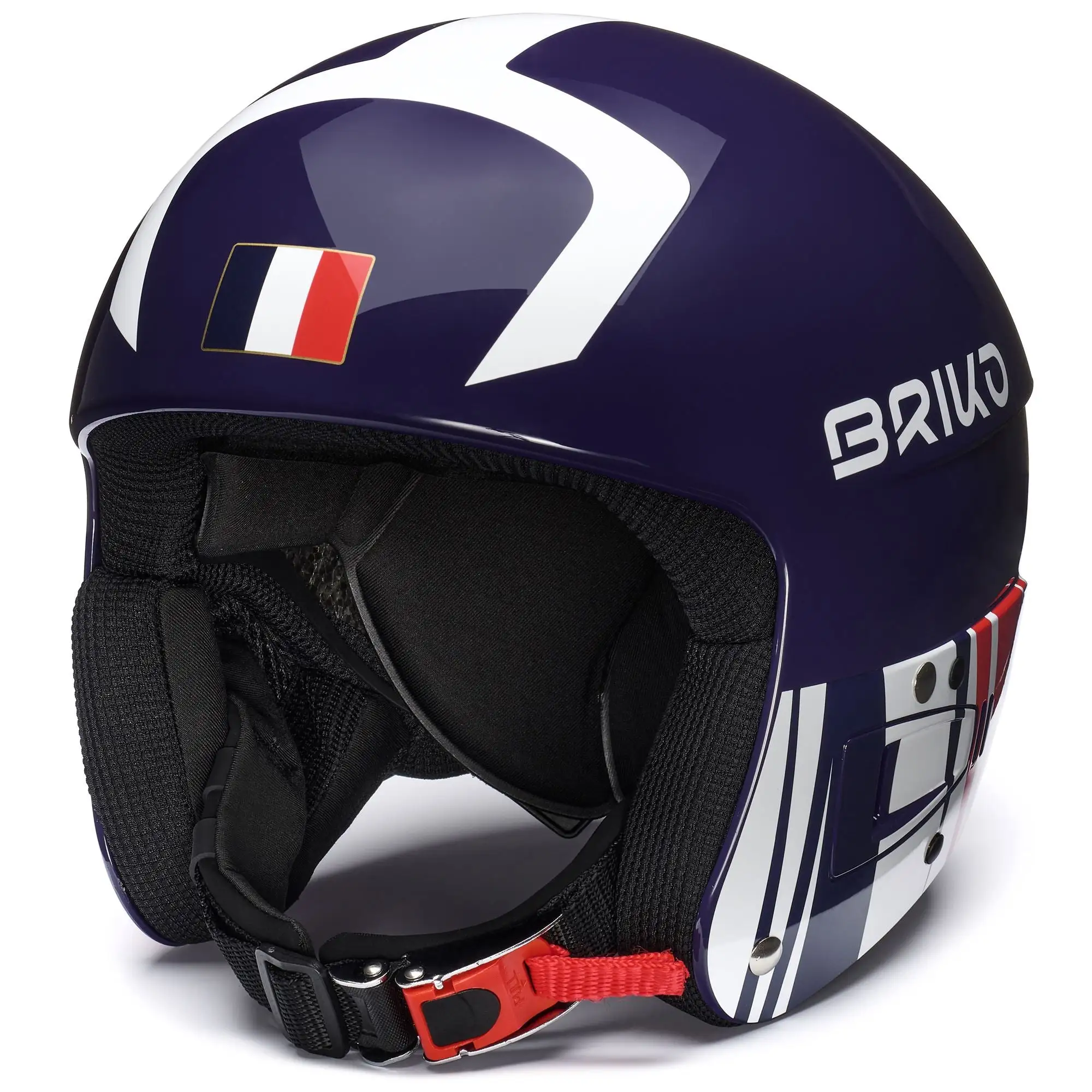 BRIKO IT VULCANO FIS 6.8 - FRANCE JR - Helmets - Helmet - Unisex - SHINY TANGAROA BLUE-WHITE