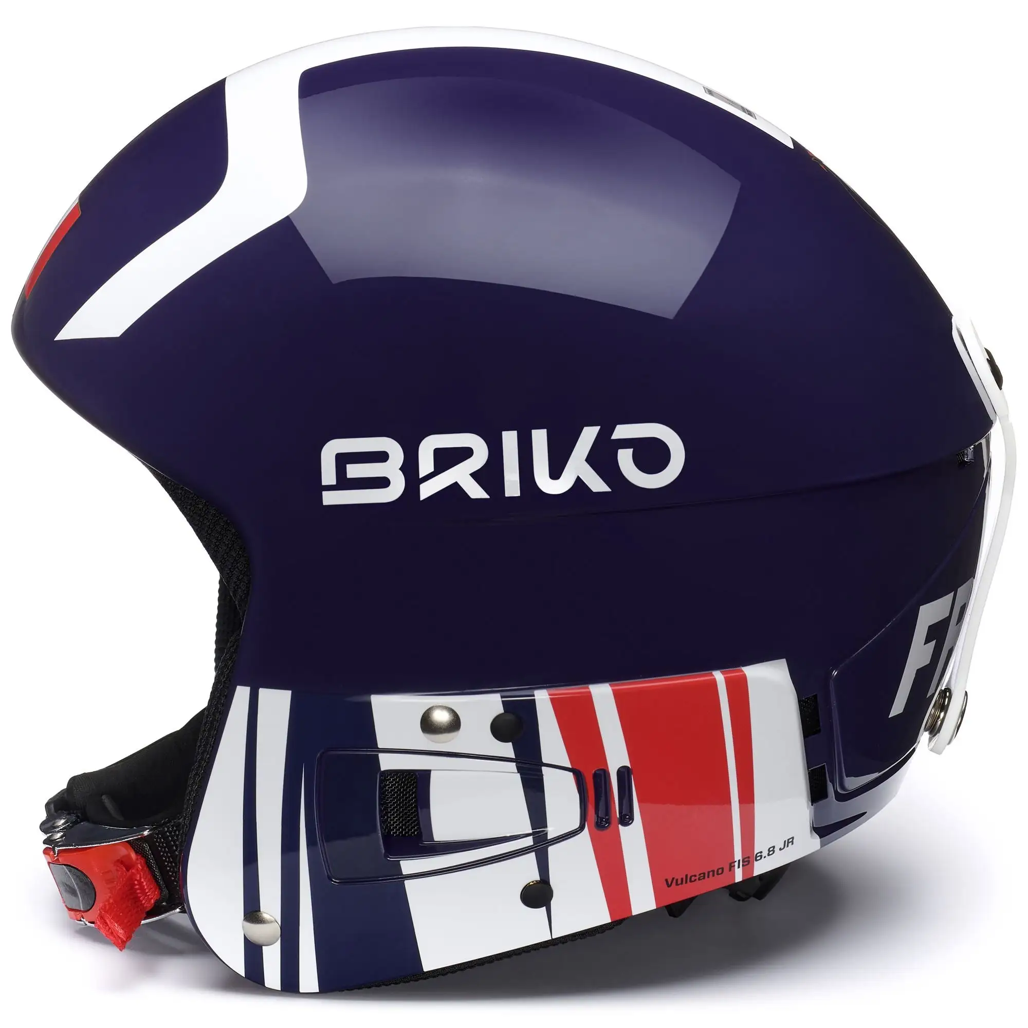 BRIKO IT VULCANO FIS 6.8 - FRANCE JR - Helmets - Helmet - Unisex - SHINY TANGAROA BLUE-WHITE - Afbeelding 2